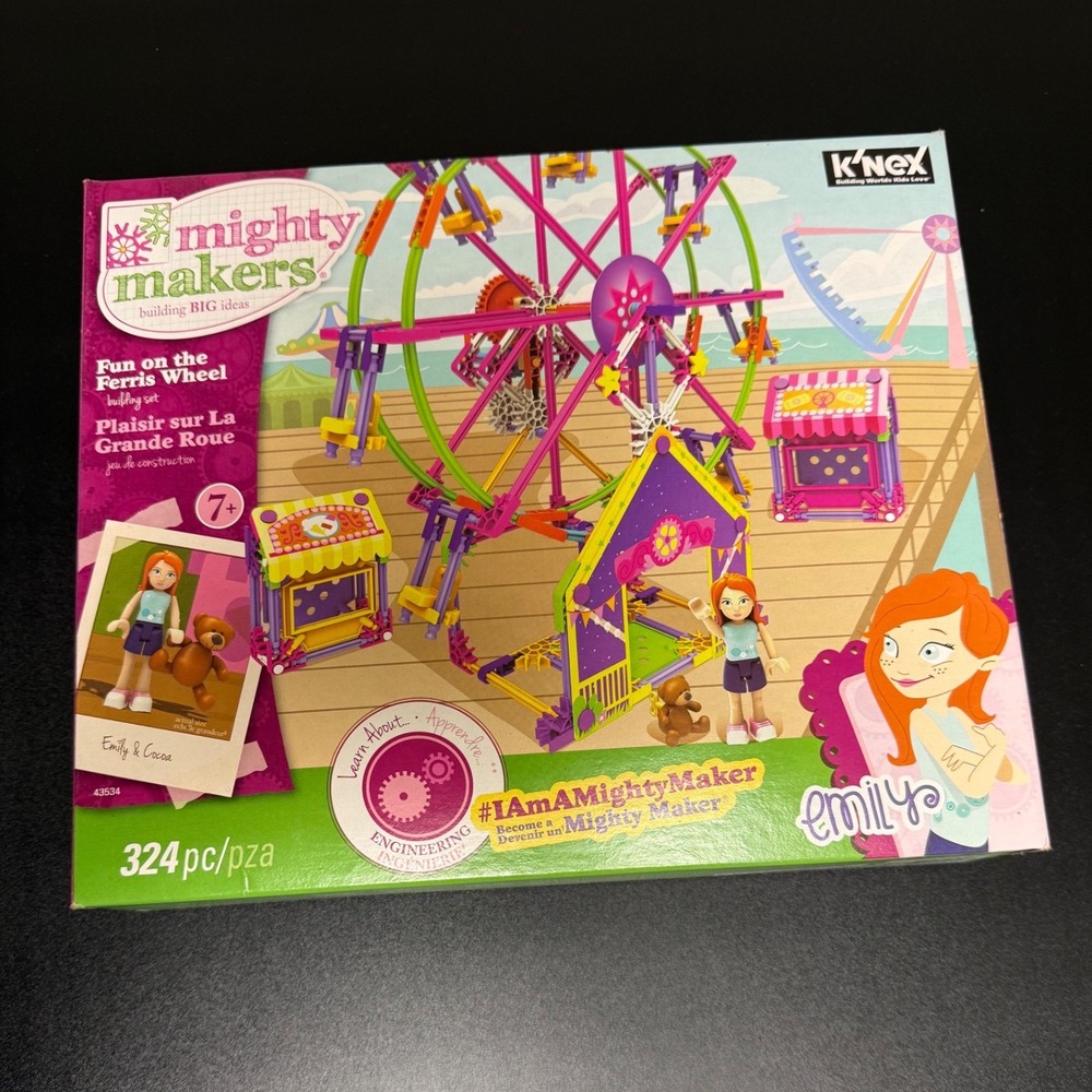 KNEX Mighty Makers Fun on the Ferris Wheel Building Set 43534 324pc Emily J11